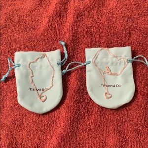 Tiffany&Co open heart necklace and bracelet